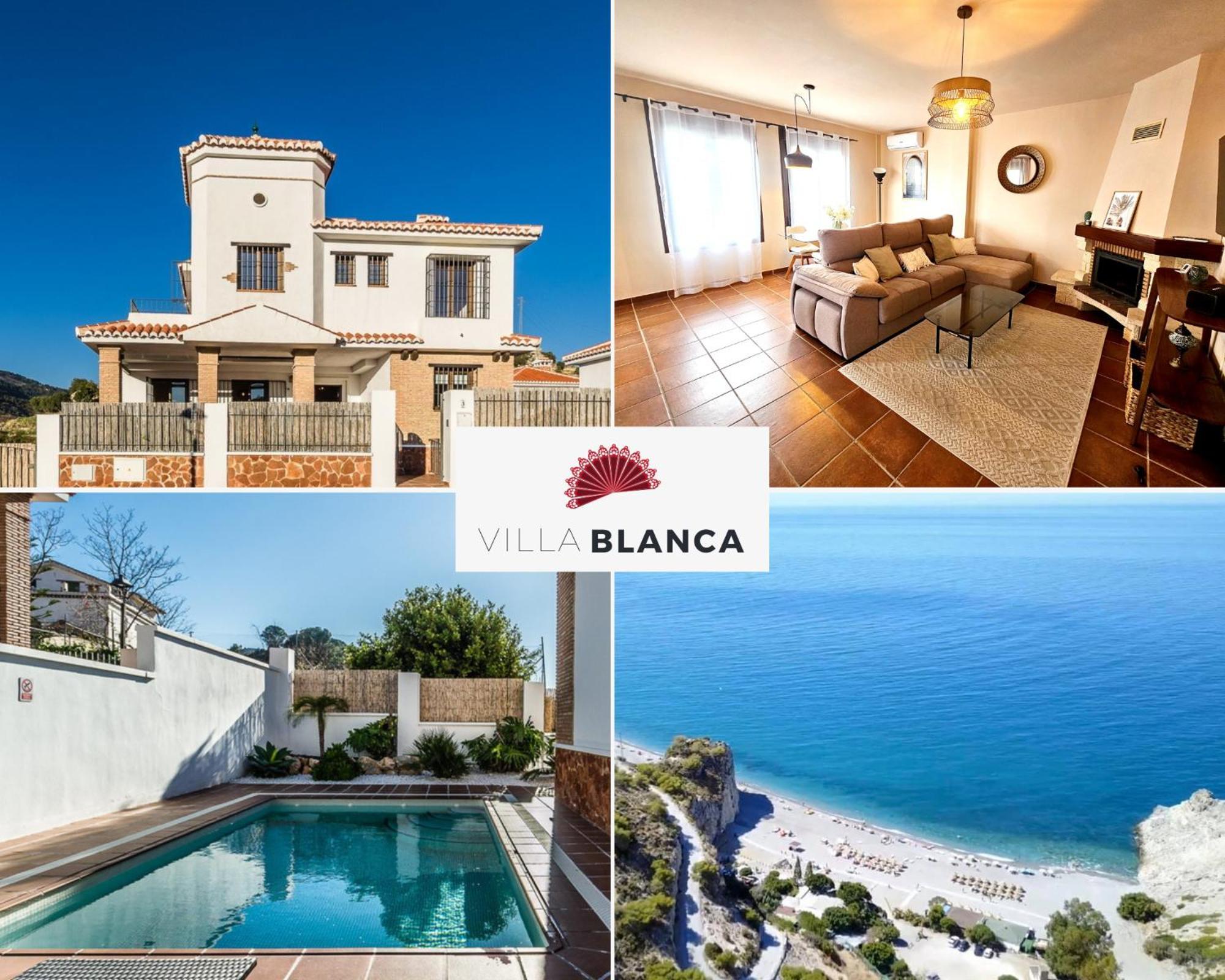 Villa Blanca - Piscina De Sal, Playa 15Mn, Sierra Vélez de Benaudalla Eksteriør bilde